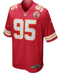 Alternative view of Chris Jones Kansas City Chiefs Nike Game Jersey - Red