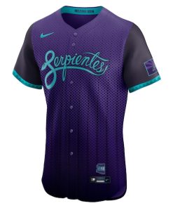 Alternative view of Arizona Diamondbacks Nike 2025 City Connect Elite Jersey - Purple