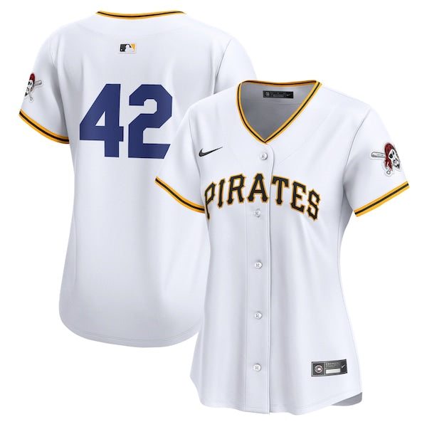 Pittsburgh Pirates Nike Women's 2024 Jackie Robinson Day Home Limited Jersey?ยจC White