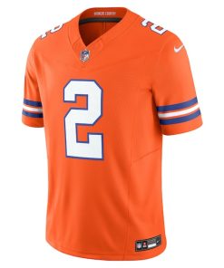 Alternative view of Patrick Surtain II Denver Broncos Nike Alternate Mile High Collection 1977 Throwback Vapor F.U.S.E. Limited Jersey - Orange