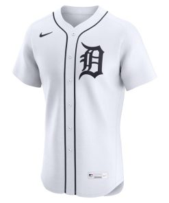 Alternative view of Detroit Tigers Nike Home Elite Custom Jersey - White