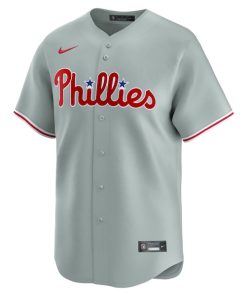 Alternative view of Philadelphia Phillies Nike Away Limited Custom Jersey - Gray
