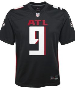 Alternative view of Michael Penix Jr. Atlanta Falcons Nike Youth Team Game Jersey - Black
