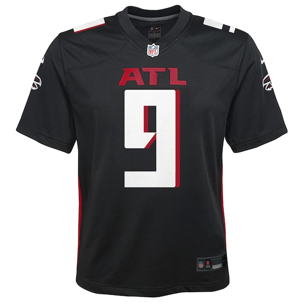 Michael Penix Jr. Atlanta Falcons Nike Youth Team Game Jersey - Black - Image 2