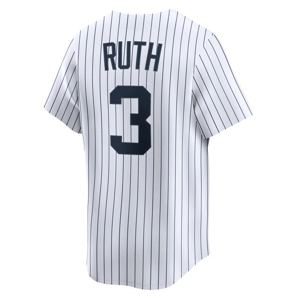 Babe Ruth New York Yankees Nike Throwback Cooperstown Collection Limited Jersey - White - Image 3