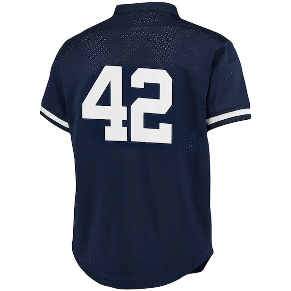 Mariano Rivera New York Yankees Cooperstown Collection Big & Tall Mesh Batting Practice Jersey - Navy - Image 3