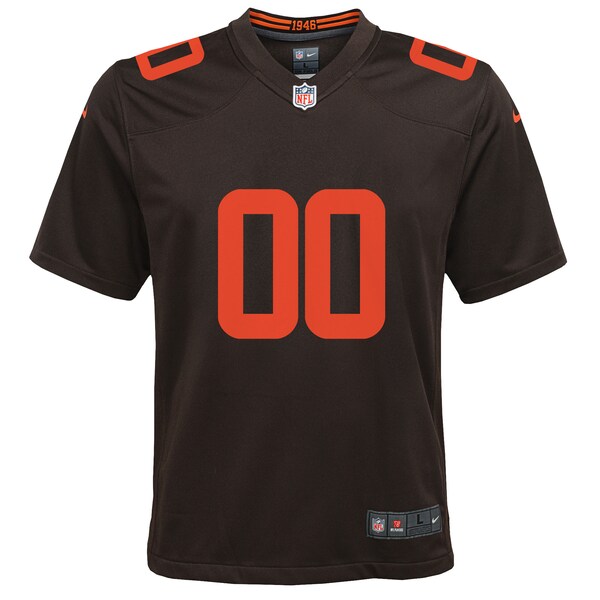 Cleveland Browns Nike Youth Alternate Custom Game Jersey - Brown - Image 2