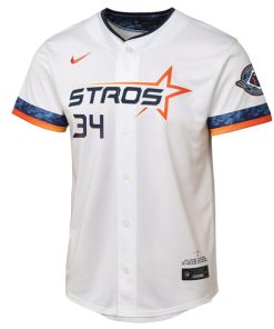 Alternative view of Nolan Ryan Houston Astros Nike Youth 2025 City Connect Limited Player Jersey - White