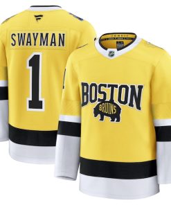 Jeremy Swayman Boston Bruins  2026 NHL Stadium Series Premium Jersey - Gold