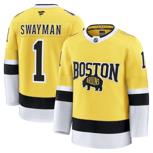 Jeremy Swayman Boston Bruins 2026 NHL Stadium Series Premium Jersey - Gold