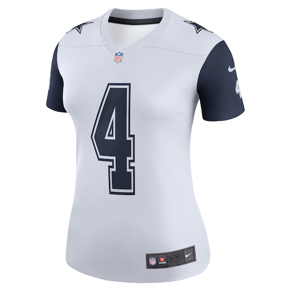 Dak Prescott Dallas Cowboys Nike Women's Color Rush Legend Player Jersey - White/Navy - Image 3