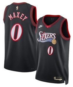 Tyrese Maxey Philadelphia 76ers Nike Unisex  Swingman Jersey - Classic Edition - Black