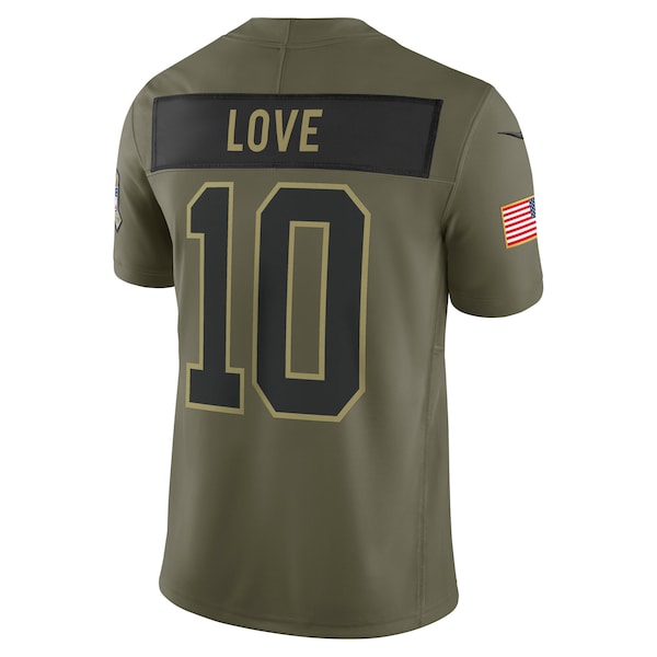Jordan Love Green Bay Packers Nike 2025 Salute to Service Limited Jersey - Olive - Image 3