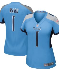 Cameron Ward Tennessee Titans Nike Women's 2025 NFL Draft First Round Pick  Game Jersey - Light Blue/Navy