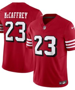 Alternative view of Christian McCaffrey San Francisco 49ers Nike Vapor F.U.S.E. Limited Jersey - Scarlet/White