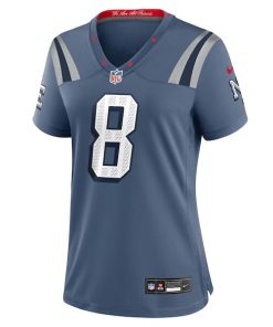 Alternative view of Stefon Diggs New England Patriots Nike Women's 2025 Rivalries Collection Game Jersey - Storm Blue