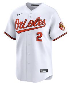 Alternative view of Gunnar Henderson Baltimore Orioles Nike Home Limited Player Jersey - White