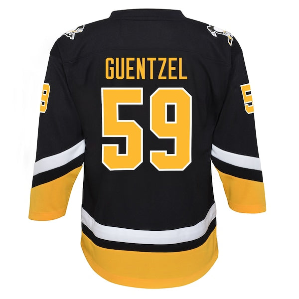 Jake Guentzel Pittsburgh Penguins Youth 2021/22 Alternate Replica Player Jersey - Black - Image 5