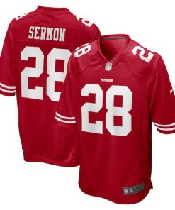 Trey Sermon San Francisco 49ers Nike 2021 NFL Draft Pick Game Jersey - Scarlet