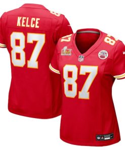 Travis Kelce Kansas City Chiefs Nike Women's Super Bowl LIX Game Jersey - Red