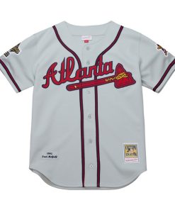 Alternative view of Fred McGriff Atlanta Braves  1995 Throwback Authentic Jersey - Gray