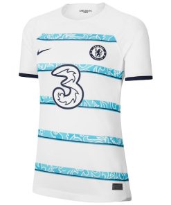 Alternative view of Chelsea Nike Women's 2022/23 Away Breathe Stadium Custom Replica Jersey - White
