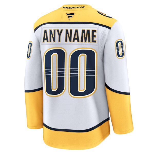 Nashville Predators Away Premium Custom Jersey - White/Gold - Image 5