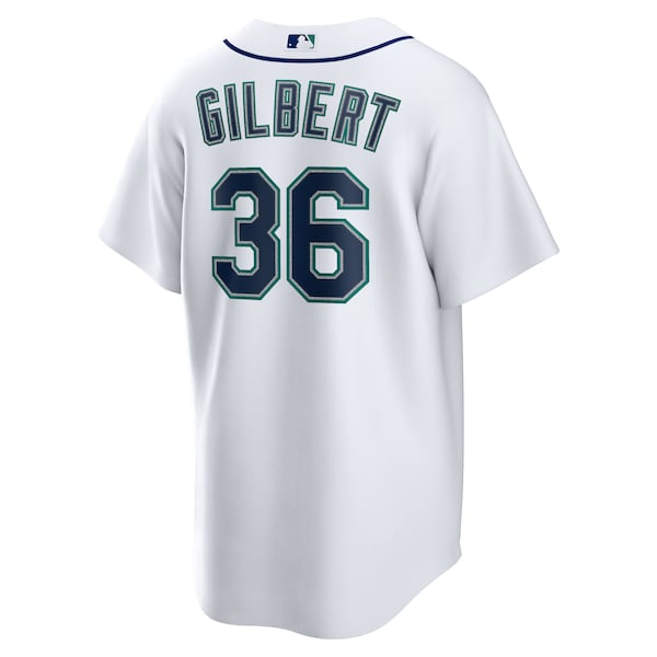 Logan Gilbert Seattle Mariners Nike Home Replica Jersey - White - Image 3