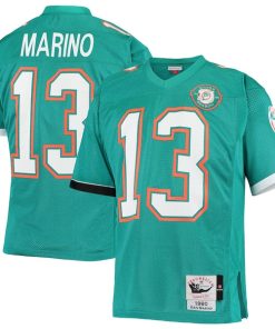 Dan Marino Miami Dolphins 1990 Authentic Throwback Retired Player Jersey - Aqua