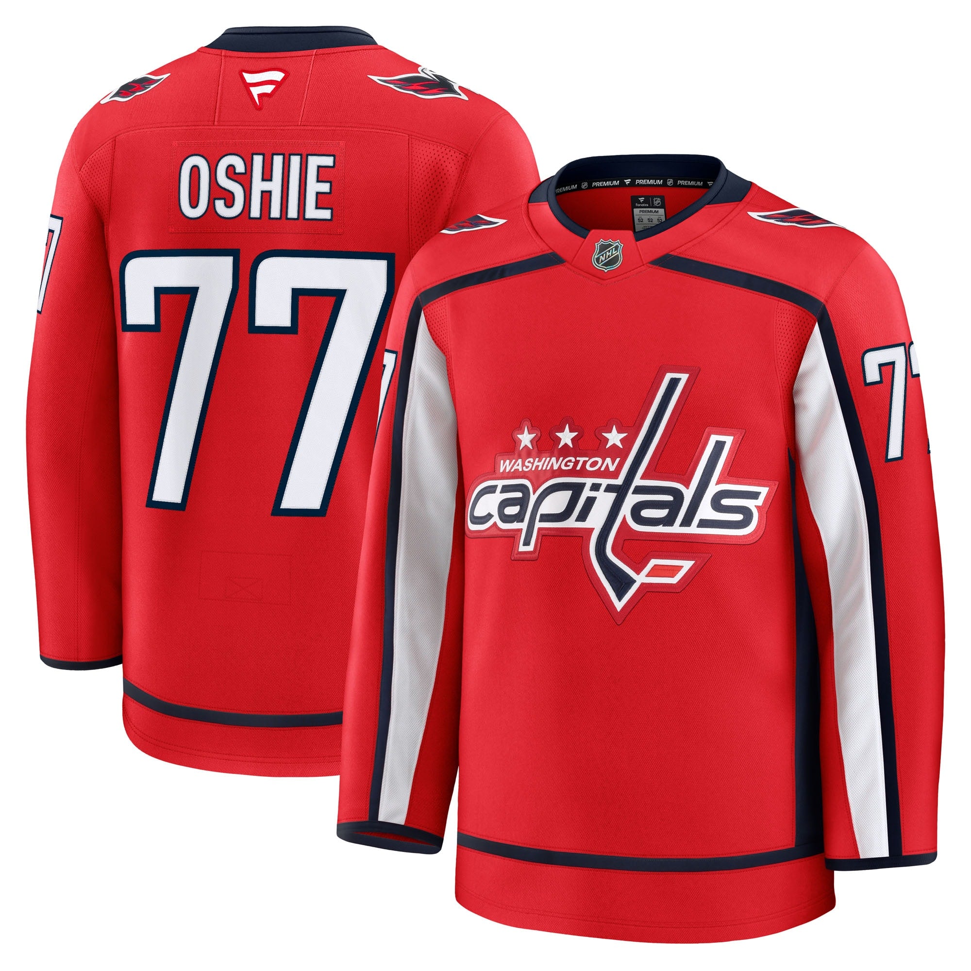 TJ Oshie Washington Capitals Alternate 50th Anniversary Premium Jersey - Black/Red - Image 5