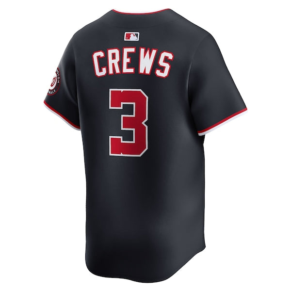 Dylan Crews Washington Nationals Nike Alternate Limited Jersey - Navy/White - Image 4
