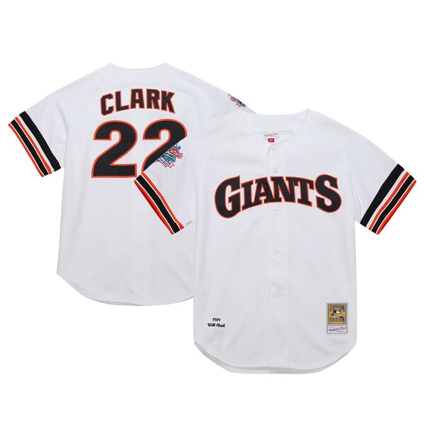 Will Clark San Francisco Giants Cooperstown Collection 1989 Authentic Jersey - White - Image 2