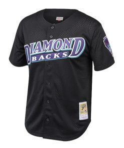 Alternative view of Randy Johnson Arizona Diamondbacks  Cooperstown Collection Mesh Batting Practice Button-Up Jersey? - Black