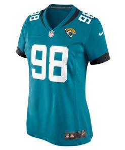 Alternative view of Jordan Jefferson Jacksonville Jaguars Nike Women's  Game Jersey -  Teal