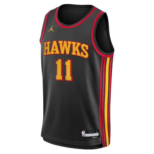Trae Young Atlanta Hawks Jordan Brand Youth Swingman Jersey - Statement Edition - Black - Image 2