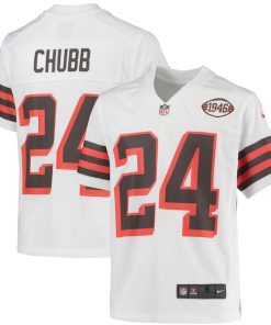 Nick Chubb Cleveland Browns Nike Youth Game Jersey - White