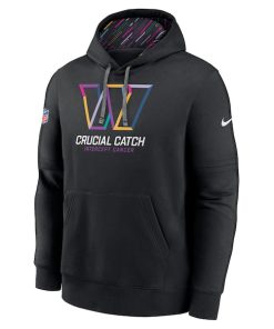 Alternative view of Washington Commanders Nike 2024 NFL Crucial Catch Club Pullover Hoodie - Black