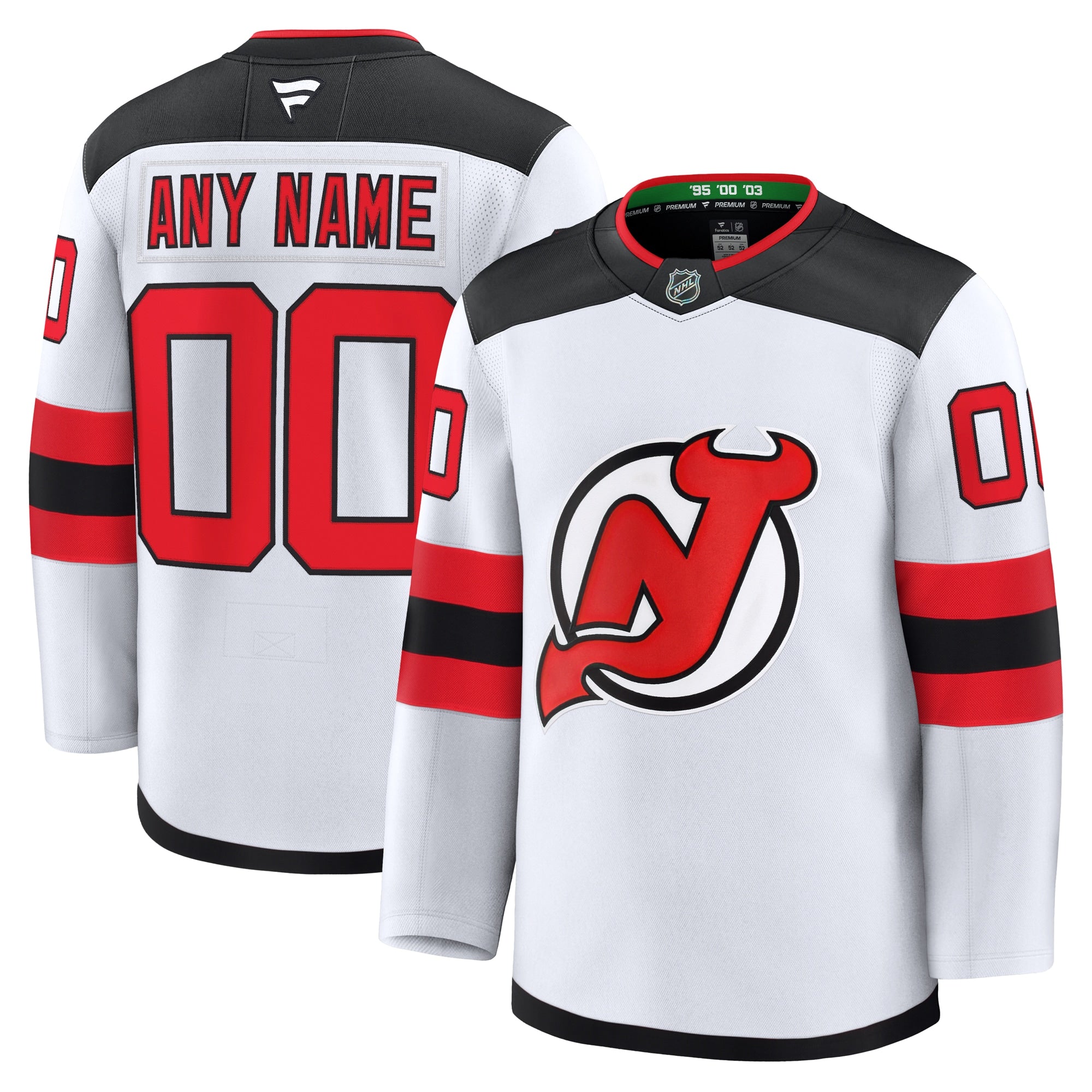 New Jersey Devils Home Premium Custom Jersey - Red/Black/White - Image 11