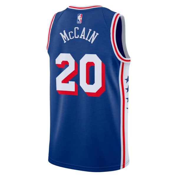Jared McCain Philadelphia 76ers Nike Unisex Swingman Player Jersey - Icon Edition - Royal - Image 3
