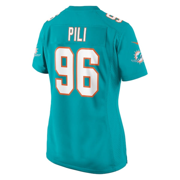 Brandon Pili Miami Dolphins Nike Women's Game Jersey - Aqua - Image 3
