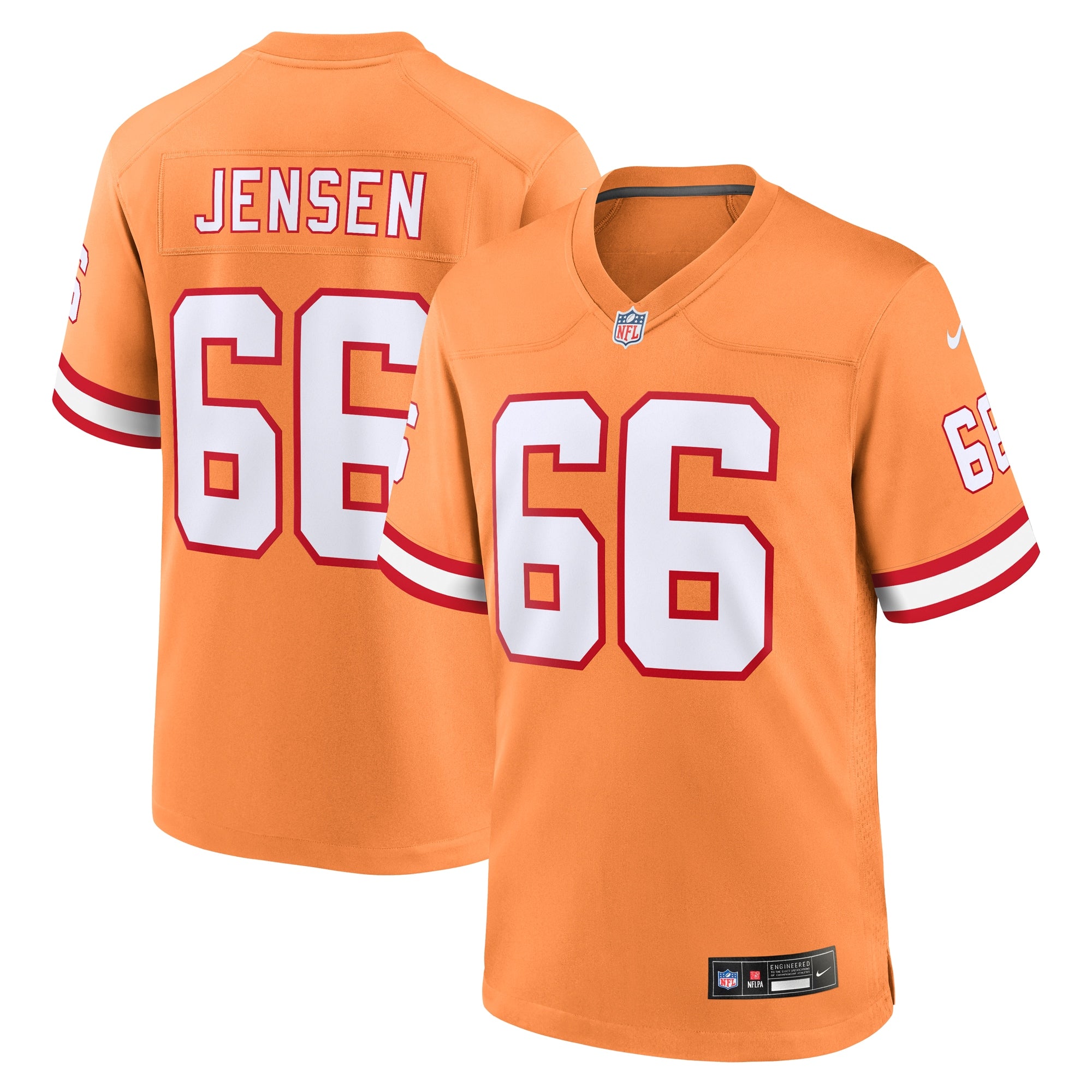 Ryan Jensen Tampa Bay Buccaneers Nike Game Jersey - Red/Orange - Image 6