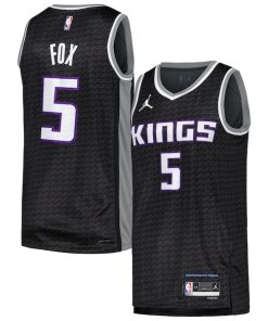 De'Aaron Fox Sacramento Kings Jordan Brand Swingman Player Jersey - Statement Edition - Black