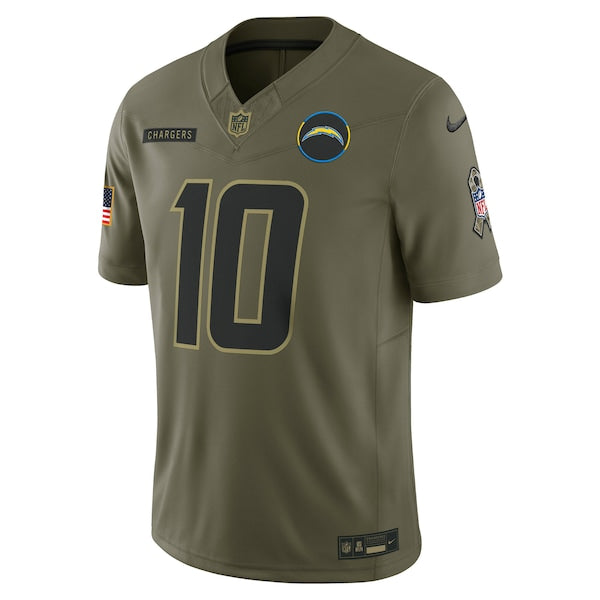Justin Herbert Los Angeles Chargers Nike 2025 Salute to Service Limited Jersey - Olive - Image 2