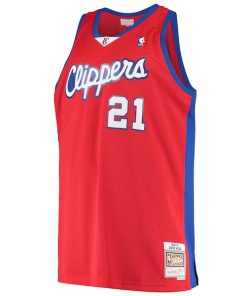 Alternative view of Darius Miles LA Clippers Hardwood Classics Swingman Jersey - Red