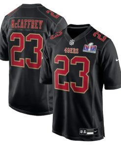 Christian McCaffrey San Francisco 49ers Nike Super Bowl LVIII Carbon Fashion Game Player Jersey - Black