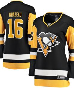 Justin Brazeau Pittsburgh Penguins  Women's Home Breakaway Jersey - Black