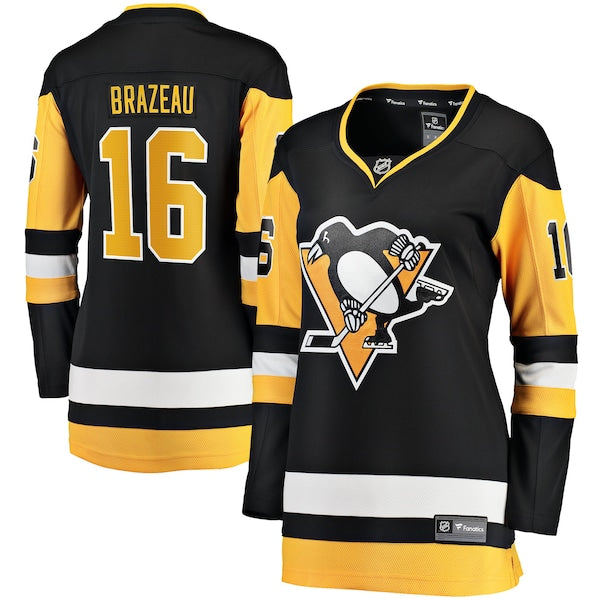 Justin Brazeau Pittsburgh Penguins Women's Home Breakaway Jersey - Black