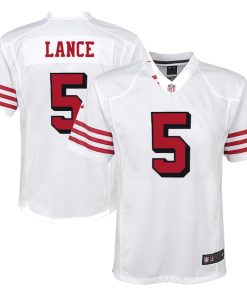 Trey Lance San Francisco 49ers Nike Youth Game Jersey - White/Scarlet