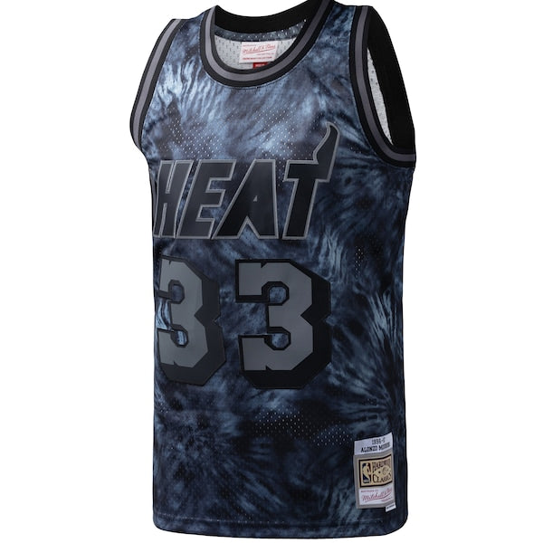 Alonzo Mourning Miami Heat Hardwood Classics 1996/97 Tie-Dye Swingman Jersey - Black - Image 2