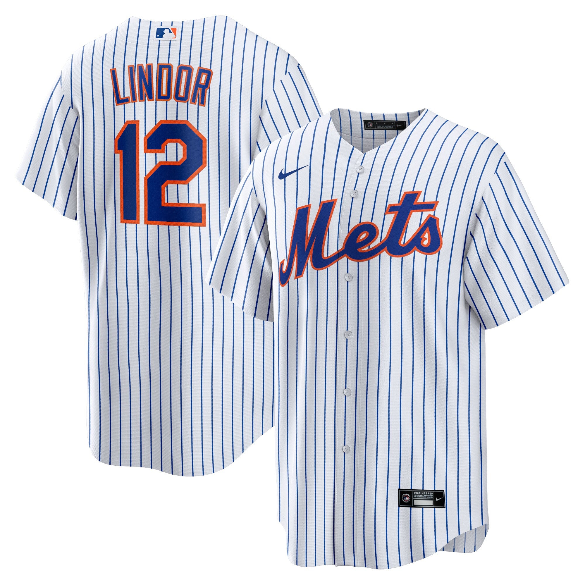 Francisco Lindor New York Mets Nike Alternate Replica Player Jersey - Royal/White - Image 5